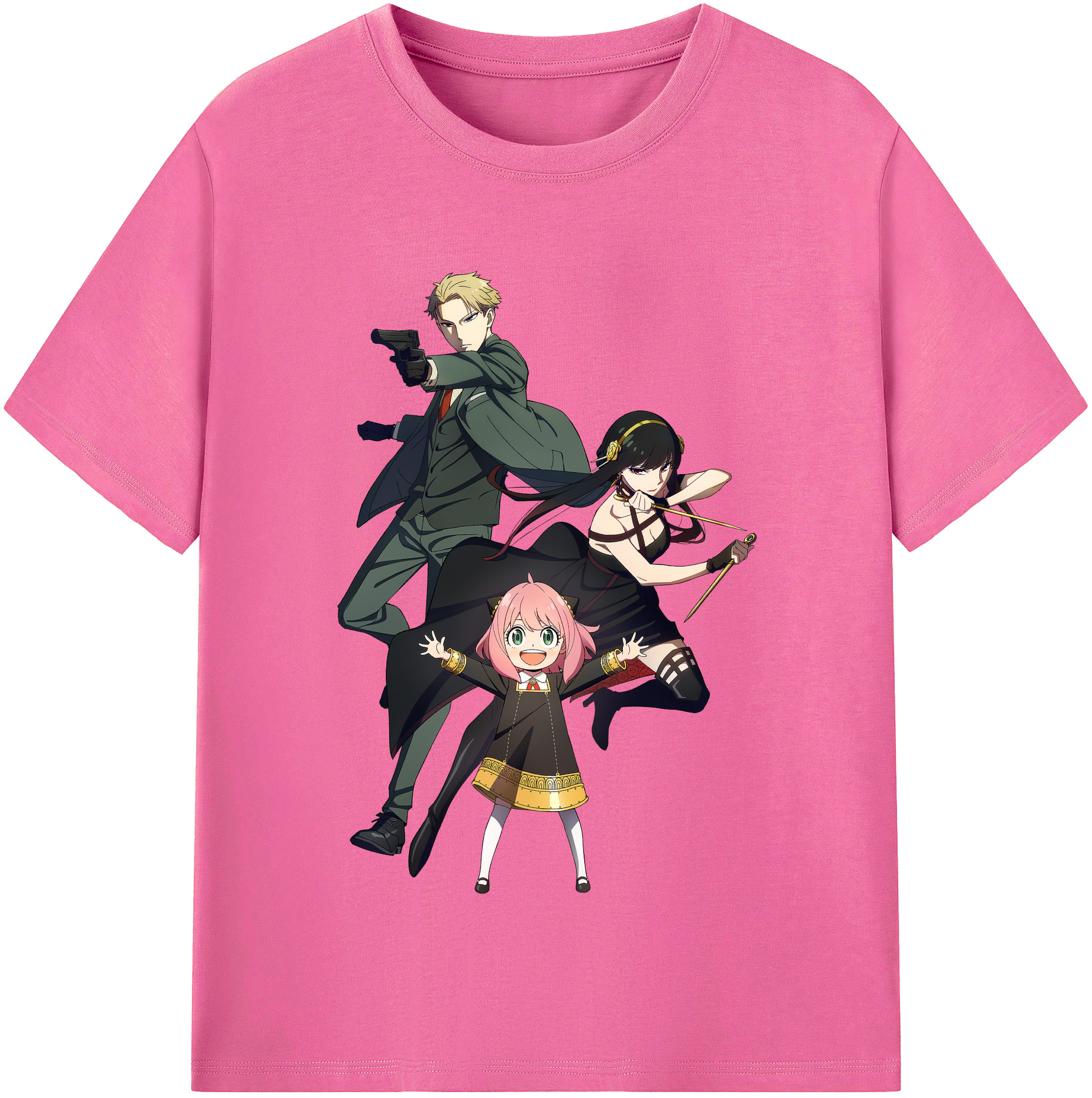 （画像用） SPY×FAMILY间谍家家酒 レディースカジュアルプリントTシャツ（綿100％）
